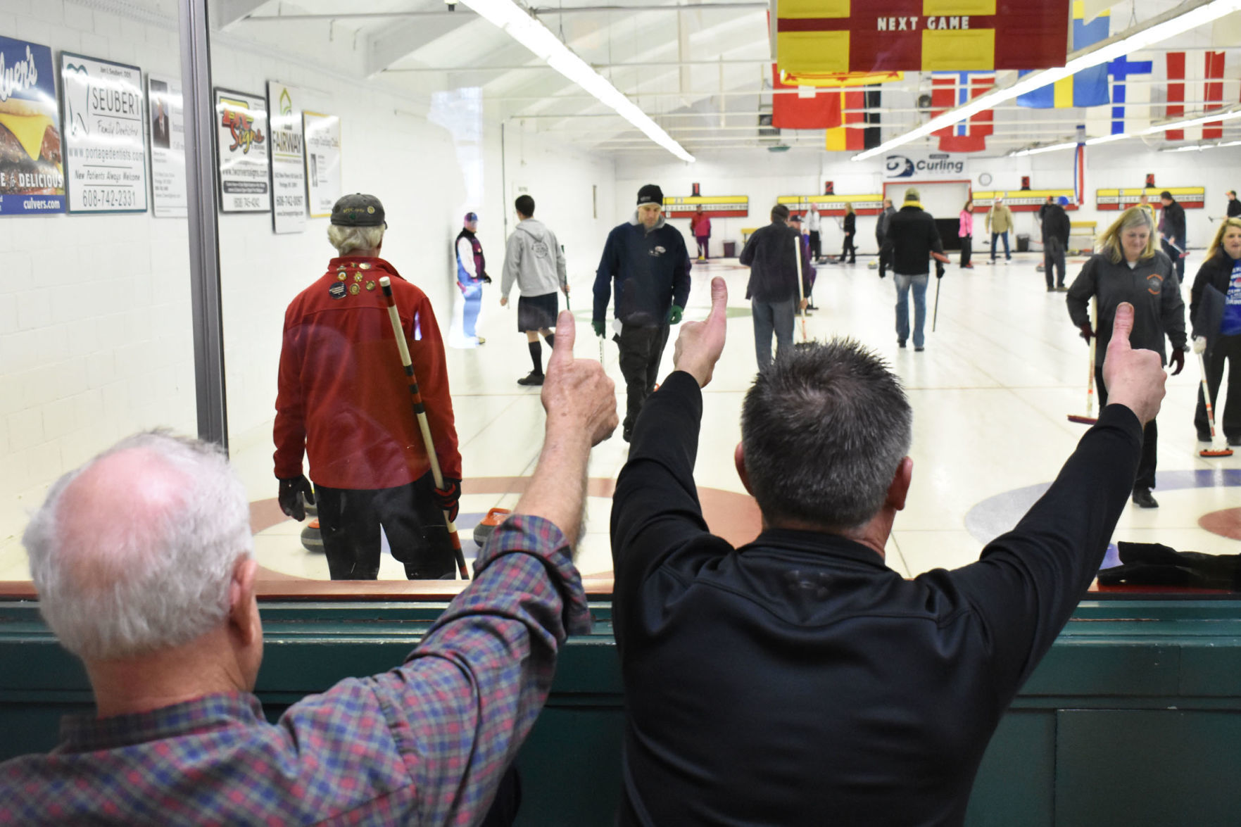 Curling cheering section
